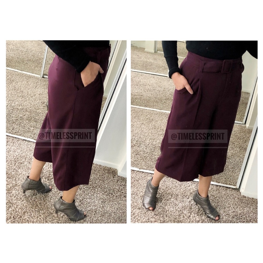 Purple Le Petite Française Culotte Pants